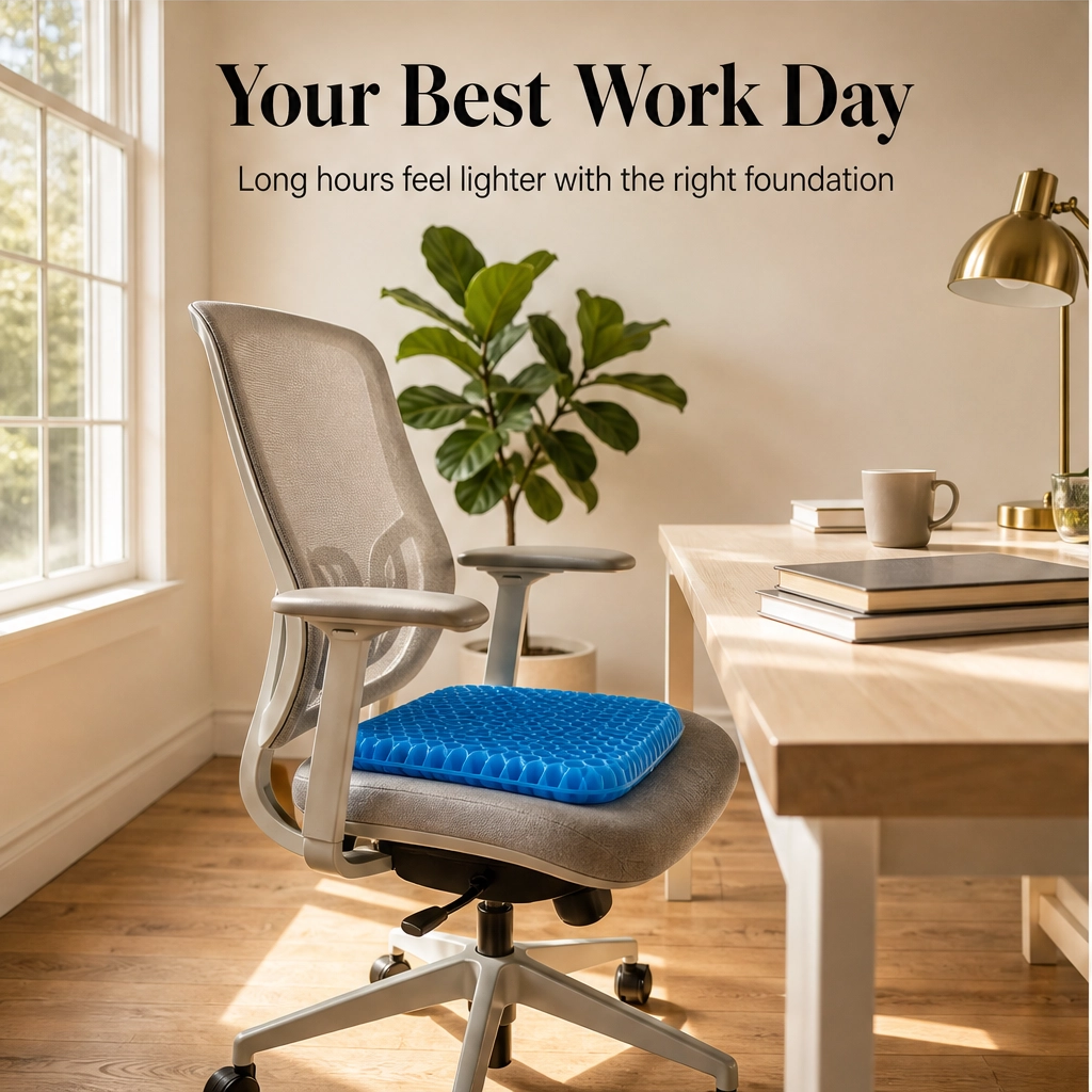 Cradlewell™ – Double-Layer Gel Seat Cushion for All-Day Pressure & Pain Relief + 50% OFF