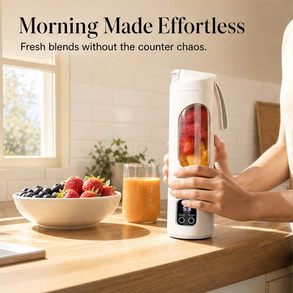 Pulsewell™ – Portable 500ml USB-C Blender with 12-Blade Power & Digital Battery Display + 50% OFF