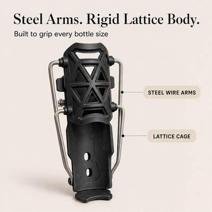 Talon™ – Universal-Fit Adaptive Bike Bottle Cage with 360° Rotation & Tool-Free Mount + 50% OFF