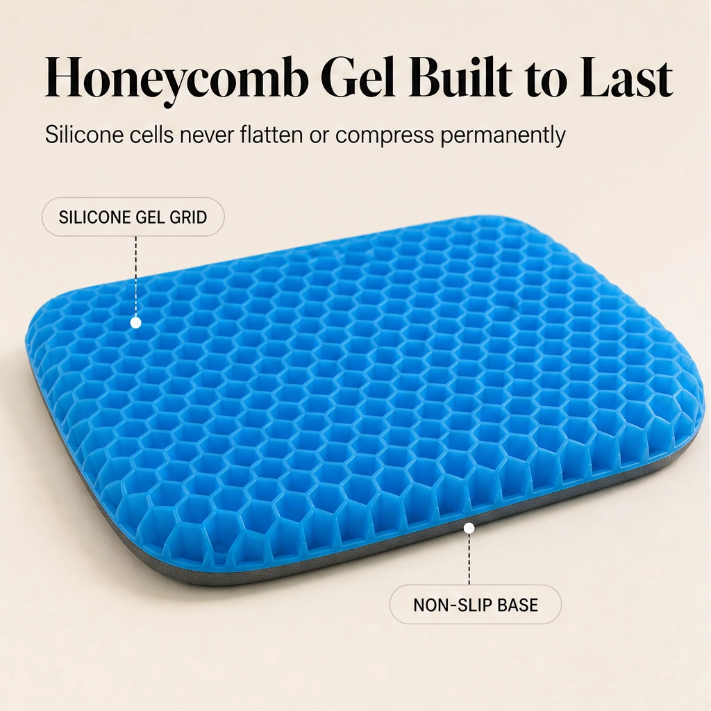 Cradlewell™ – Double-Layer Gel Seat Cushion for All-Day Pressure & Pain Relief + 50% OFF