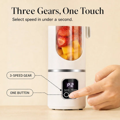 Pulsewell™ – Portable 500ml USB-C Blender with 12-Blade Power & Digital Battery Display + 50% OFF