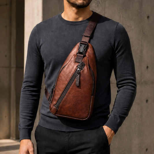 Tannery – Lightweight 3-in-1 Convertible PU Leather Chest Bag + 50% OFF