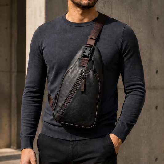 Tannery – Lightweight 3-in-1 Convertible PU Leather Chest Bag + 50% OFF