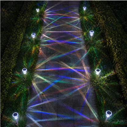 Duskwell – Waterproof Solar Pathway Lights with Diamond-Cut Glow, Set of 6 + 50% OFF