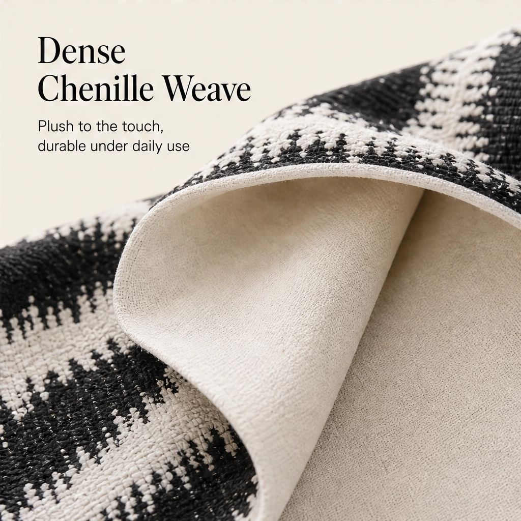 Wovenly – Non-Slip Textured Stripe Sofa Cover & Cushion Cover + 50% OFF