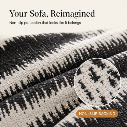 Wovenly – Non-Slip Textured Stripe Sofa Cover & Cushion Cover + 50% OFF