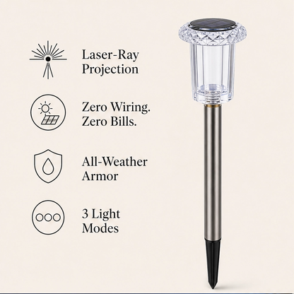 Duskwell – Waterproof Solar Pathway Lights with Diamond-Cut Glow, Set of 6 + 50% OFF