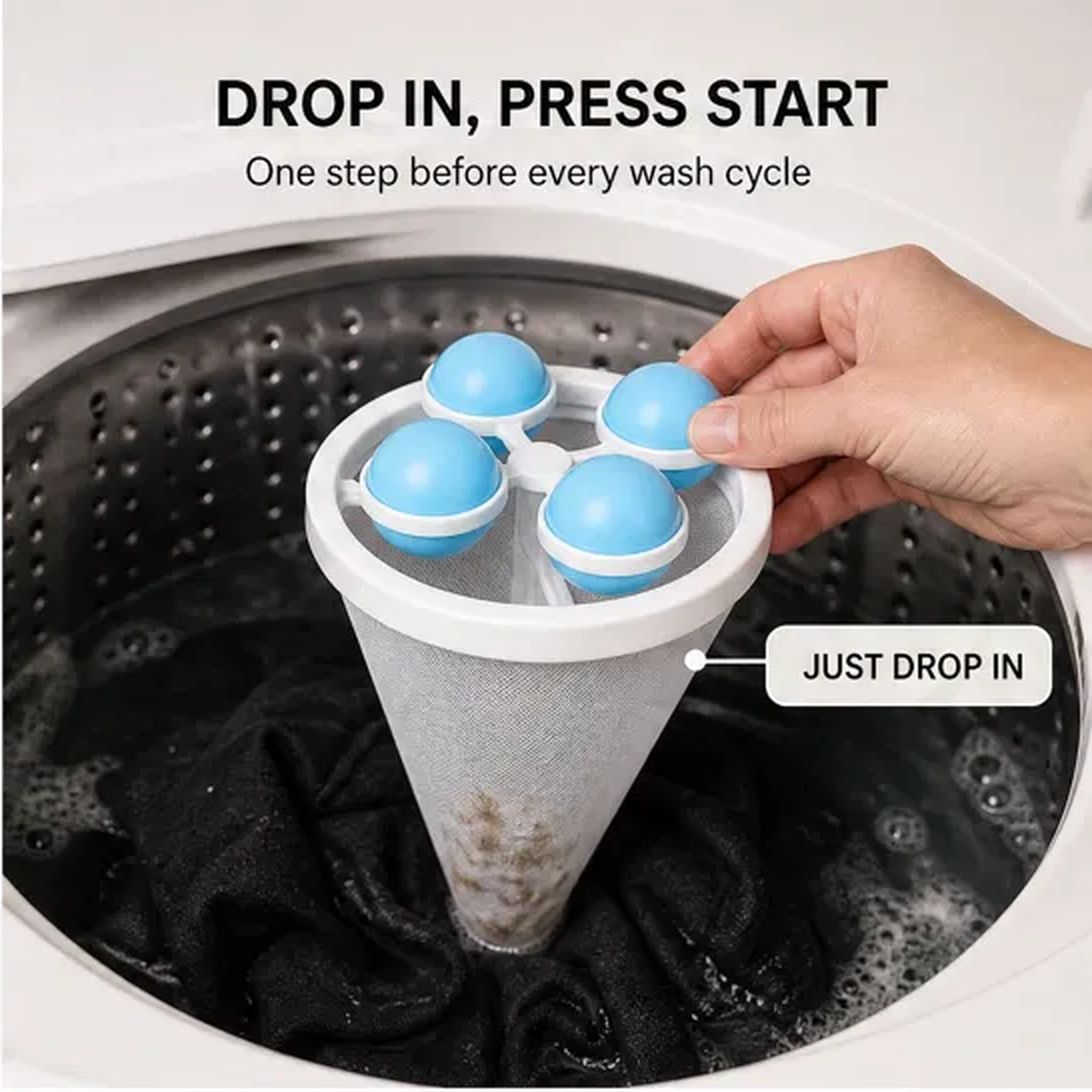 Swirlo™ – Floating Reusable Lint & Pet Hair Catcher for Top-Load Washers + 1+1 FREE