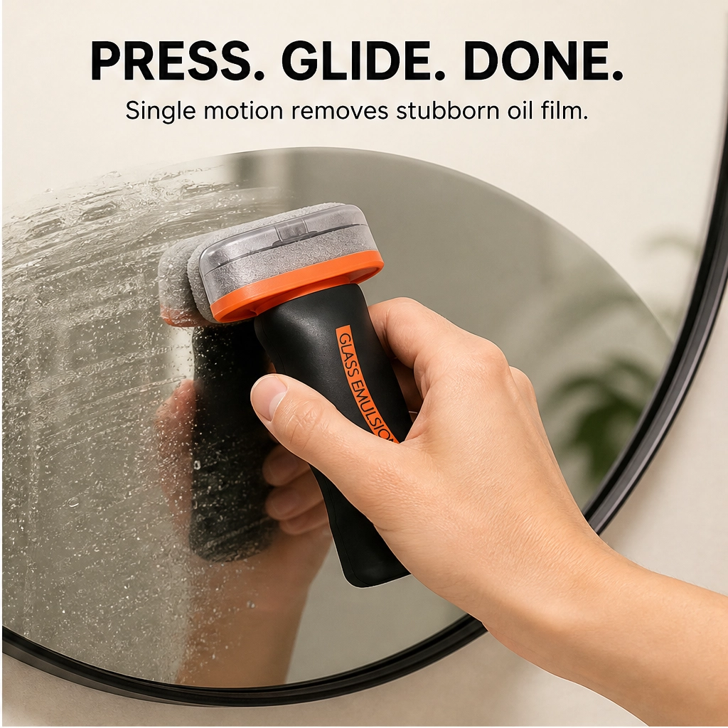 Optiglaze™ – Handheld Oil-Film Remover for Crystal-Clear Glass + 50% OFF