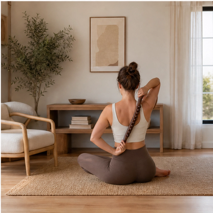 Kneadwell – Curved Beechwood Massage Roller Stick for Back, Legs & Shoulders + 50% OFF