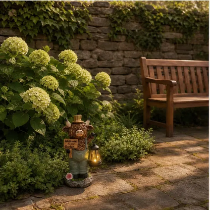 Glenhollow™ – Solar Highland Cow Lantern Garden Welcome Statue +50% OFF