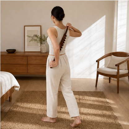 Kneadwell – Curved Beechwood Massage Roller Stick for Back, Legs & Shoulders + 50% OFF