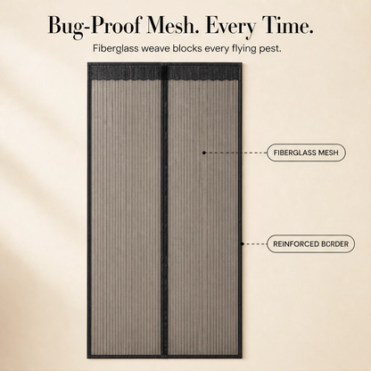 Breezely™ – Hands-Free Magnetic Screen Door with Heavy-Duty Mesh & Auto-Close Magnets + 50% OFF