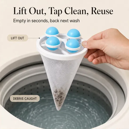 Swirlo™ – Floating Reusable Lint & Pet Hair Catcher for Top-Load Washers + 1+1 FREE