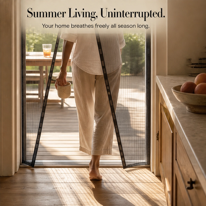 Breezely™ – Hands-Free Magnetic Screen Door with Heavy-Duty Mesh & Auto-Close Magnets + 50% OFF