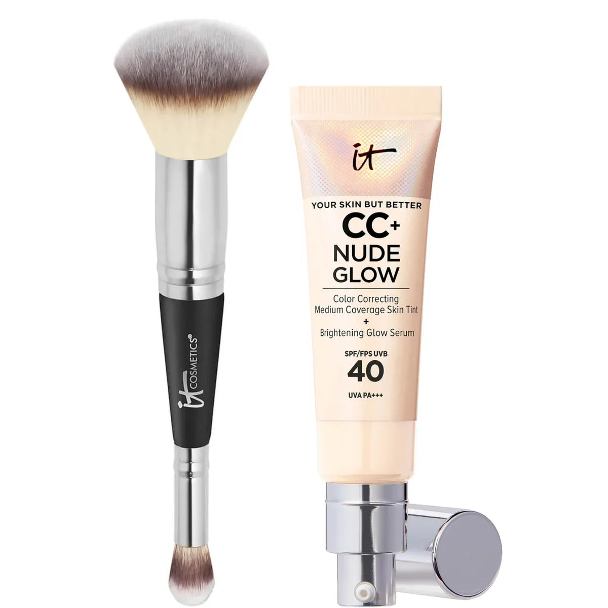 LuminEssence Veil + Radiant Perfection, Weightless Protection - 50% OFF + Free Brush