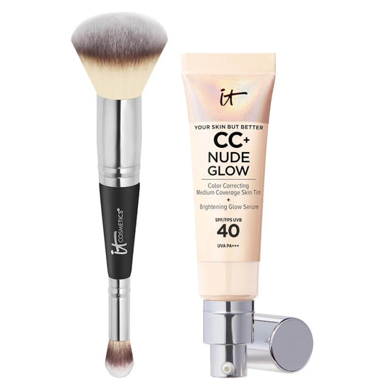 LuminEssence Veil + Radiant Perfection, Weightless Protection - 50% OFF + Free Brush