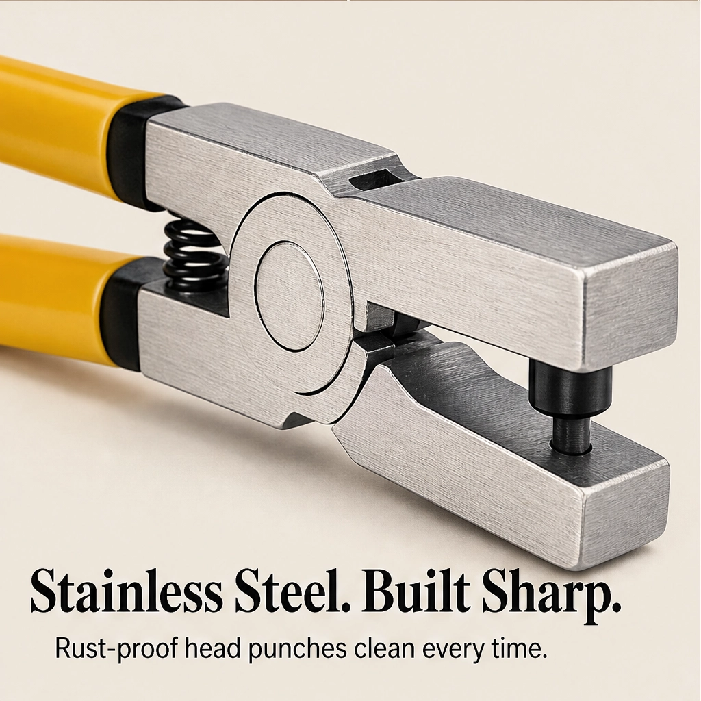 Punchwell – Portable Leather Hole Punch Plier for Watch Straps, Belts & Shoes + 50% OFF