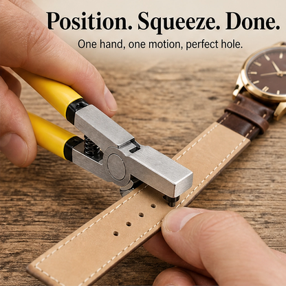 Punchwell – Portable Leather Hole Punch Plier for Watch Straps, Belts & Shoes + 50% OFF