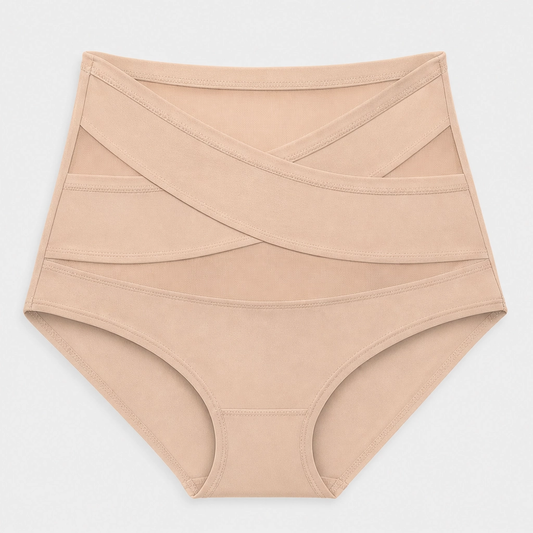 Sculptelle – High-Waist Cross Tummy Control Shaping Panties + 50% OFF