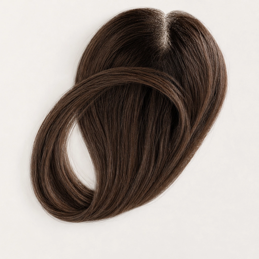 Velora – 100% Human Hair Topper with Natural Lace Hairline & Secure Clip-In Crown + 50% OFF