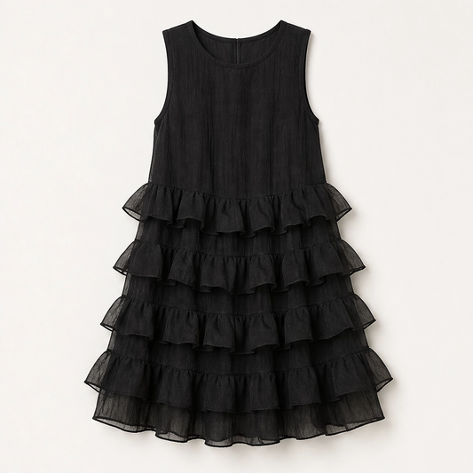 Solará – Lightweight Tiered Ruffle Chiffon Mini Dress + 50% OFF