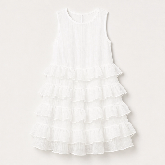 Solará – Lightweight Tiered Ruffle Chiffon Mini Dress + 50% OFF