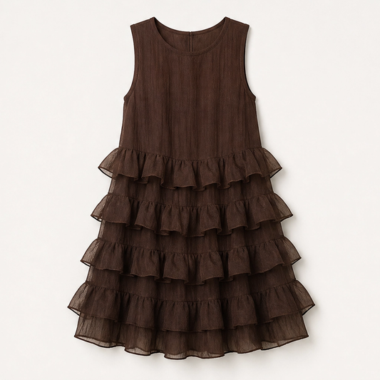 Solará – Lightweight Tiered Ruffle Chiffon Mini Dress + 50% OFF