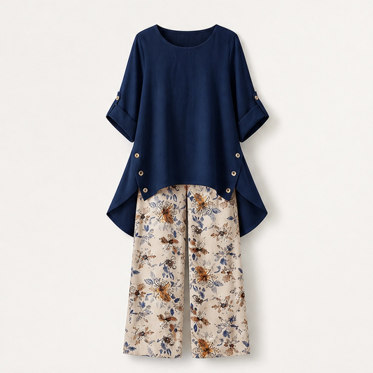 Willowen – Breathable Cotton-Linen High-Low 2-Piece Boho Summer Set + 50% OFF