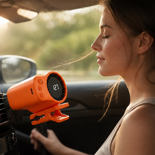 Zephra™ – Turbo Vent-Clip Car Cooling Fan with LED Battery Display + 50% OFF