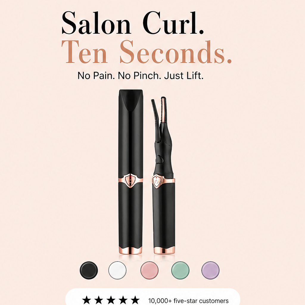 Lashfen – Heated Ceramic Curler for All-Day Natural Lash Curl + 1+1 FREE features