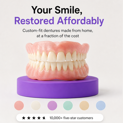 Trufit Dental – Custom-Molded, Natural-Look Denture Set + 50% OFF features