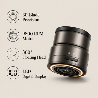 Clarion Edge – 30-Blade Floating Head Electric Bald Shaver + 50% OFF features