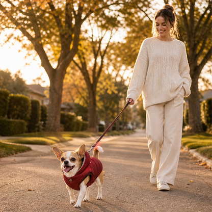 Pawthaven – Windproof Fleece-Lined Hooded Dog Coat with Harness Ring + 50% OFF lifestyle