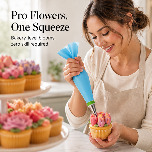 Petalworks – One-Squeeze Russian Piping Tips 27-Piece Baking Set + 50% OFF features