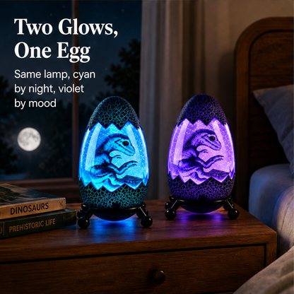 Hatchlume – Glowing Dinosaur Egg Incubator Night Light + 50% OFF detail