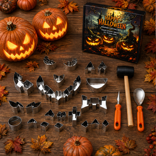 Jackcraft – 24-Piece Reusable Mold Pumpkin Carving Kit + 50% OFF lifestyle
