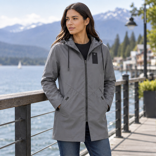 Marlowick – Water-Repellent Hooded Mid-Length Coat + 50% OFF lifestyle