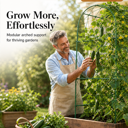 Vertigrow Arbor – Rust-Resistant Steel Climbing Plant Arch Trellis + 50% OFF features