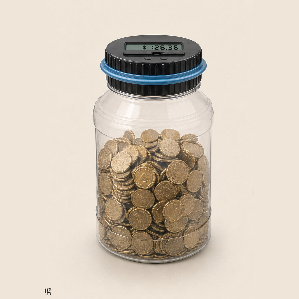 Coinwick – Digital LCD Auto-Counting Piggy Bank with Savings Tracker + 50% OFF features