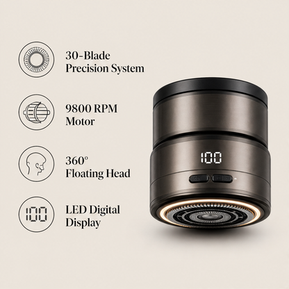 Contourix – 30-Blade 360° Floating Head Electric Shaver + 50% OFF features
