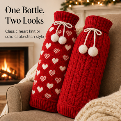 Cozybrae – Extra-Long Knit-Cover Hot Water Bottle for Aches & Cold Nights + 50% OFF detail