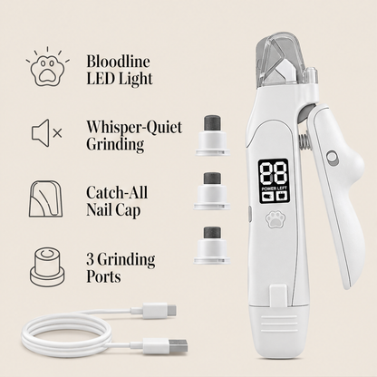 Nailwick – LED Bloodline Light, Anti-Splash 2-in-1 Pet Nail Clipper + 50% OFF features
