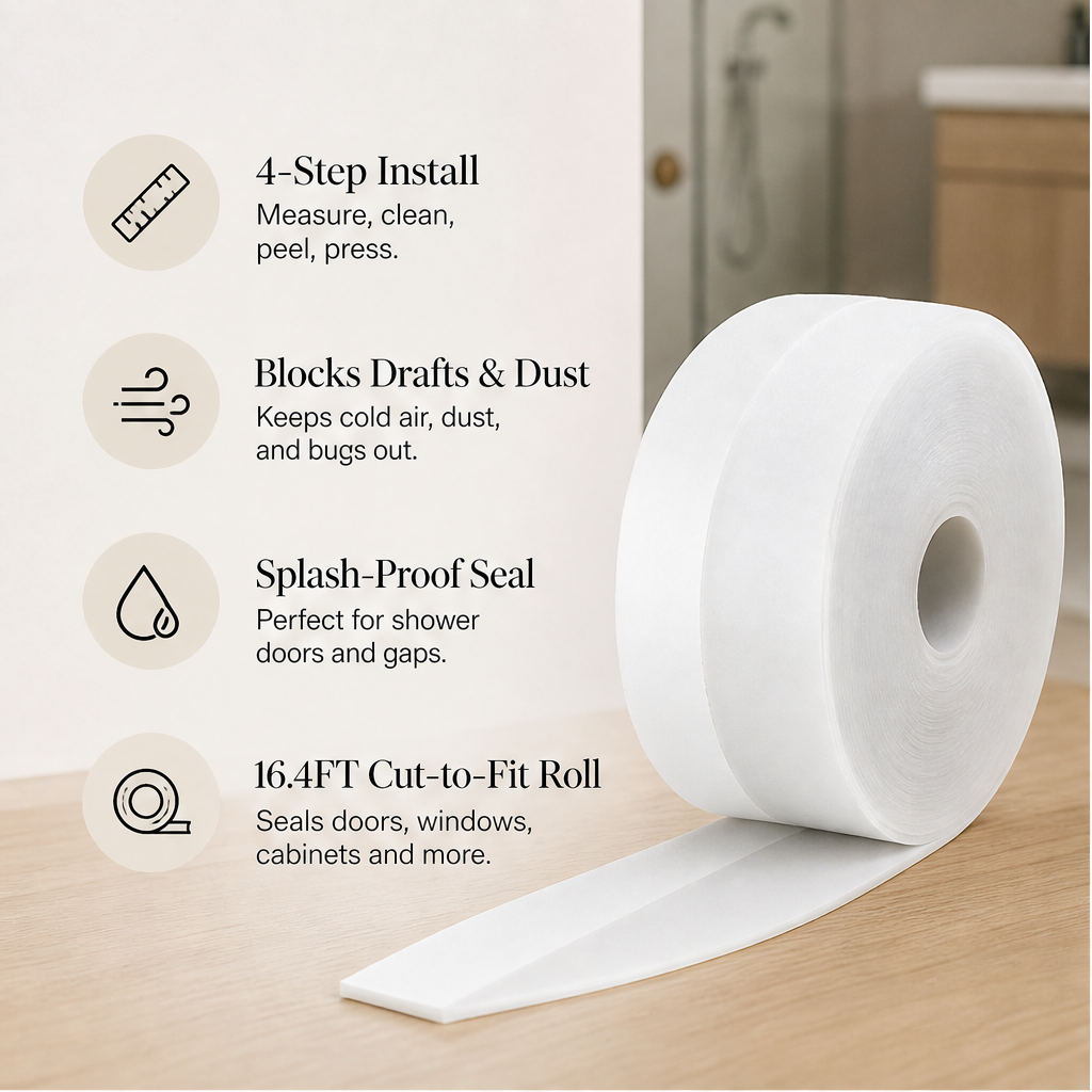 Draftloc – Self-Adhesive Weatherproof Seal Strip for Doors & Windows + 50% OFF features