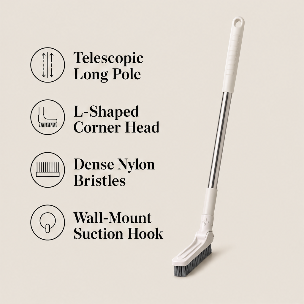 ArborReach – Telescopic Stainless Steel Crevice Cleaning Brush + 50% OFF features