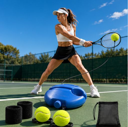 Rallywick – Solo Rebound Tennis Trainer with Cord Balls & Mesh Bag + 50% OFF lifestyle