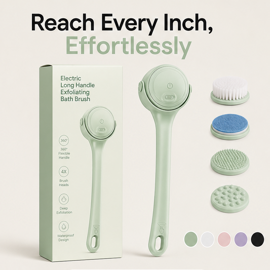 Glowarc – Electric Long Handle Exfoliating Bath Brush + 50% OFF features