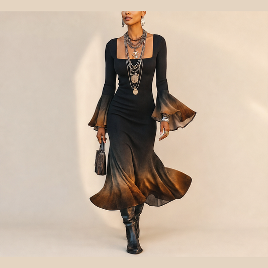 Sablecroft – Ombre Ribbed Knit Fitted Mermaid Midi Dress + 50% OFF lifestyle