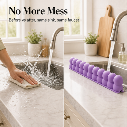 Splashwick – Raised Barrier Silicone Sink Splash Guard + 50% OFF features