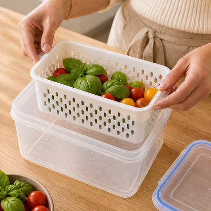 Crispholm – Drainer Basket Airtight Food Storage Container Set + 50% OFF lifestyle